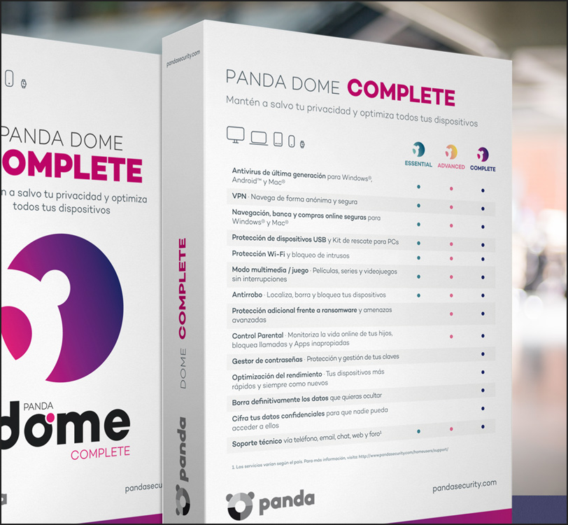 Panda Security - Panda Dome Antivirus - Packaging - Tarjetas Descarga - Impreso - Álex G. Mingorance - Argentum47