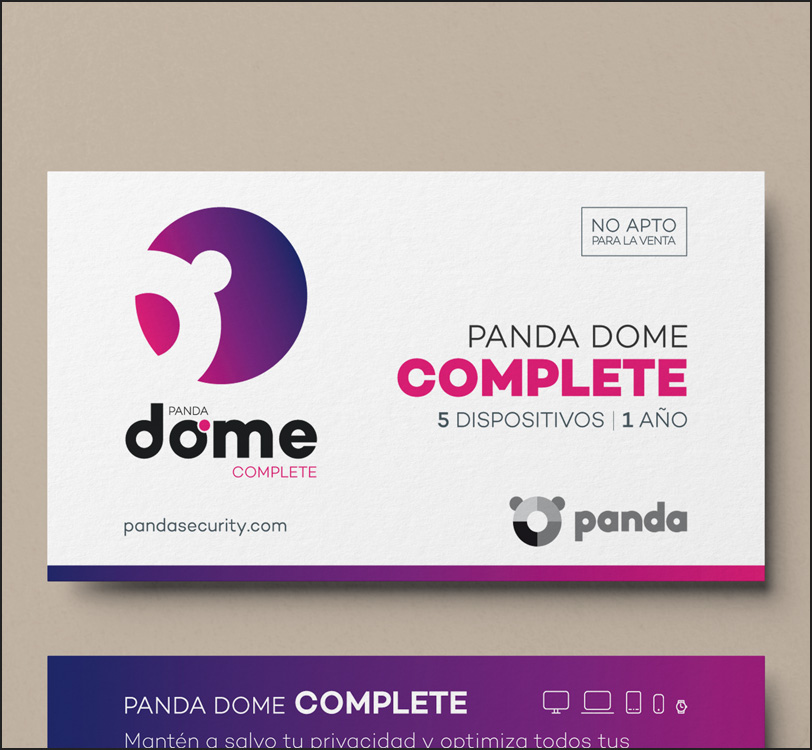 Panda Security - Panda Dome Antivirus - Packaging - Tarjetas Descarga - Impreso - Álex G. Mingorance - Argentum47