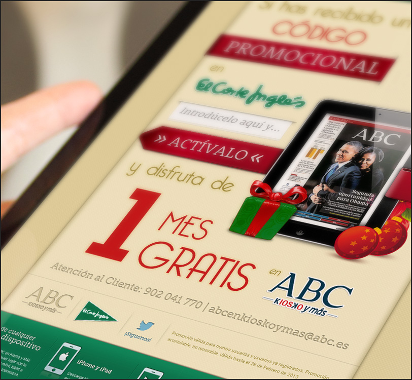 ABC Kiosko y Más - Promoción Navideña - El Corte Inglés - Landing Page - Web - Álex G. Mingorance - Argentum47