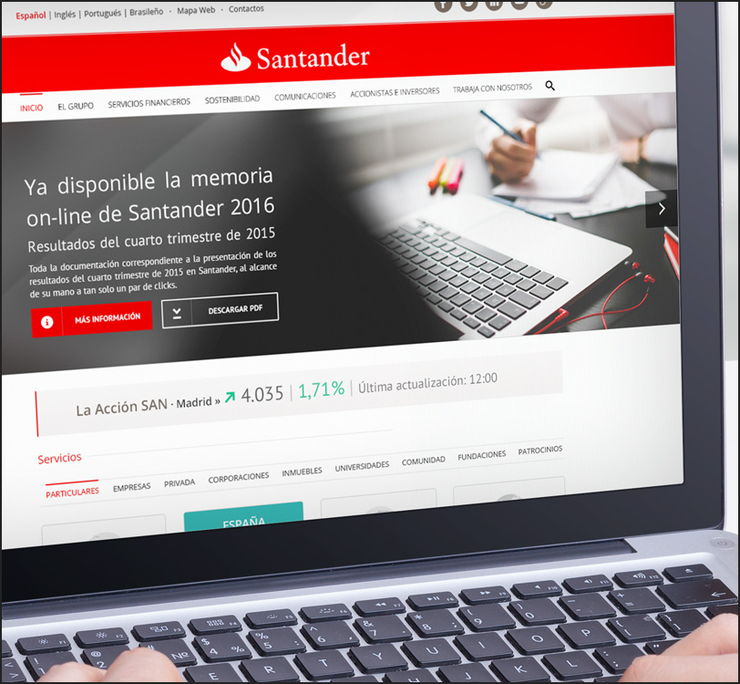 Banco Santander ISBAN Portal España - Web - Álex G. Mingorance - Argentum47