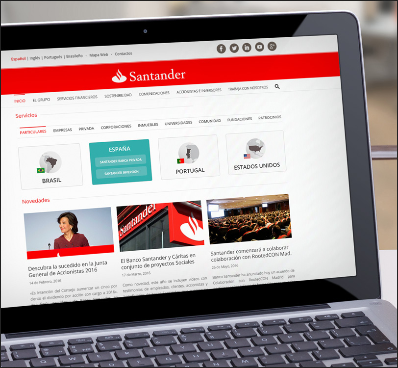 Banco Santander ISBAN Portal España - Web - Álex G. Mingorance - Argentum47