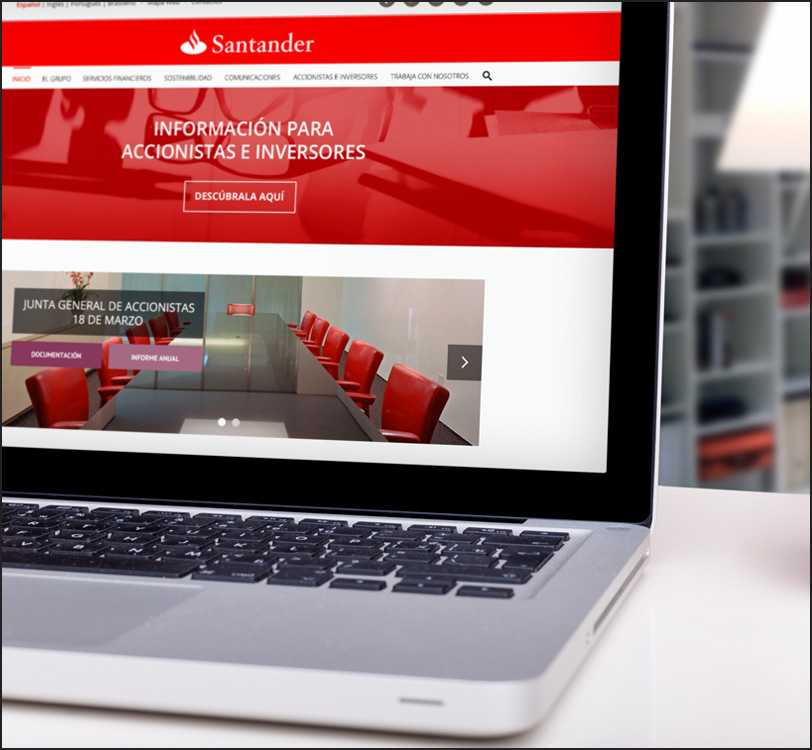 Banco Santander ISBAN Portal España - Web - Álex G. Mingorance - Argentum47