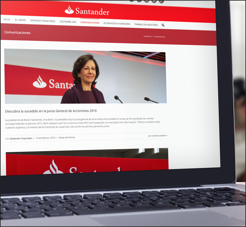 Banco Santander ISBAN Portal España - Web - Álex G. Mingorance - Argentum47