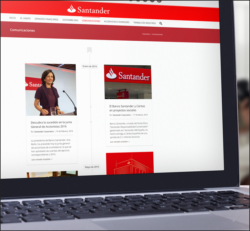 Banco Santander ISBAN Portal España - Web - Álex G. Mingorance - Argentum47