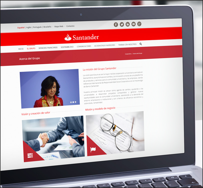 Banco Santander ISBAN Portal España - Web - Álex G. Mingorance - Argentum47