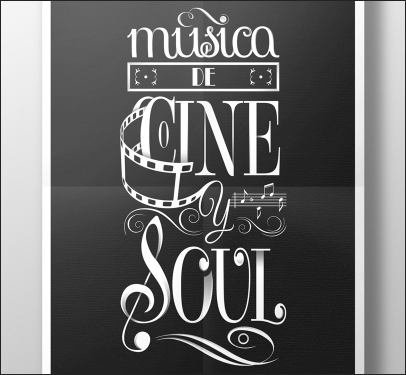 Fundación Ana Carolina Díez Mahou - Música de Cine y Soul - Cartelería - Impreso - Álex G. Mingorance - Argentum47