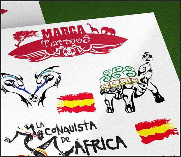 Marca: Tattoos Mundial de Fútbol 2010