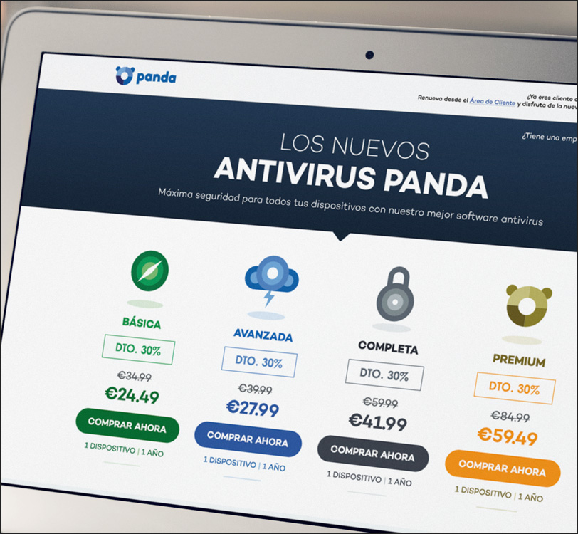 Panda Security - Panda Antivirus Planes - Landing Page - Web - Álex G. Mingorance - Argentum47