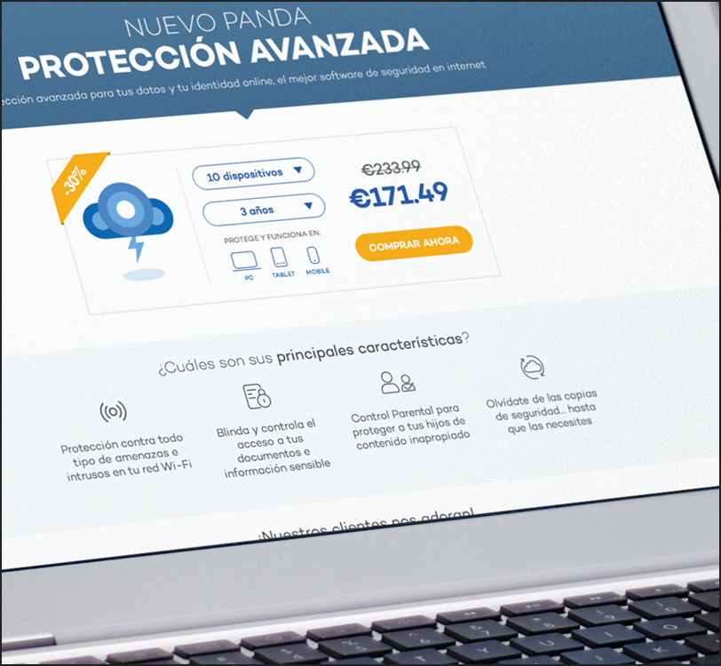 Panda Security - Panda Antivirus Planes - Landing Page - Web - Álex G. Mingorance - Argentum47