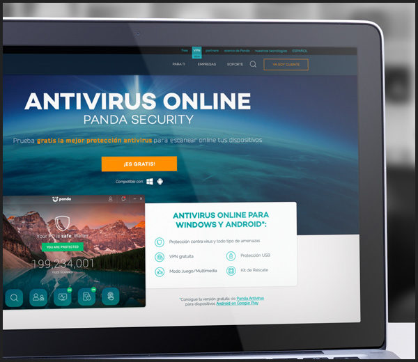 Panda Antivirus: Portal Web