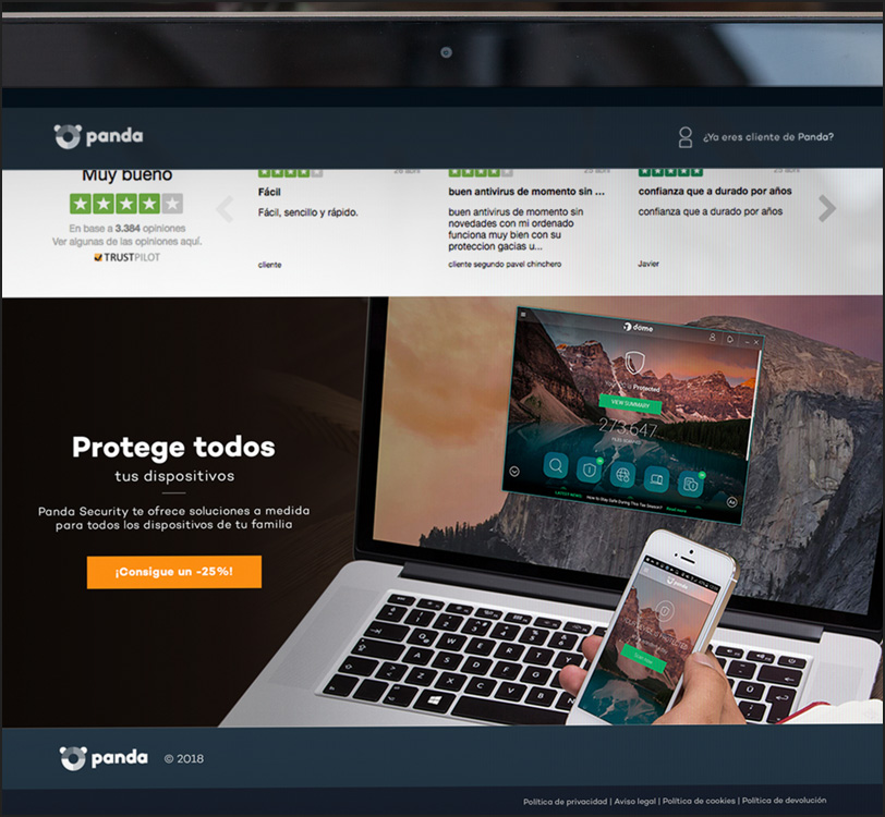 Panda Security - Panda Dome Antivirus - Landing Pages - Web - Álex G. Mingorance - Argentum47