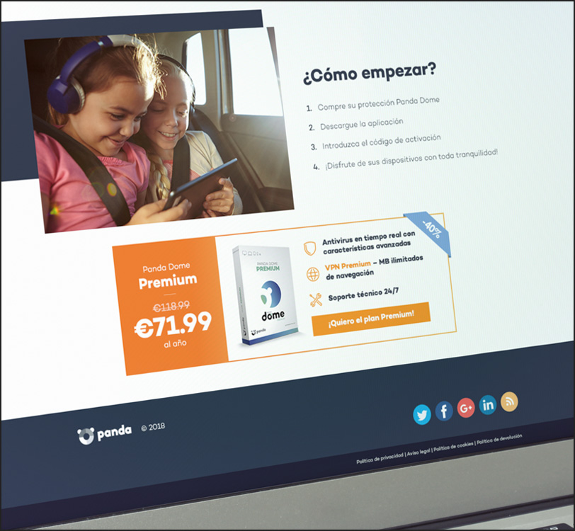 Panda Security - Panda Dome Antivirus - Landing Pages - Web - Álex G. Mingorance - Argentum47