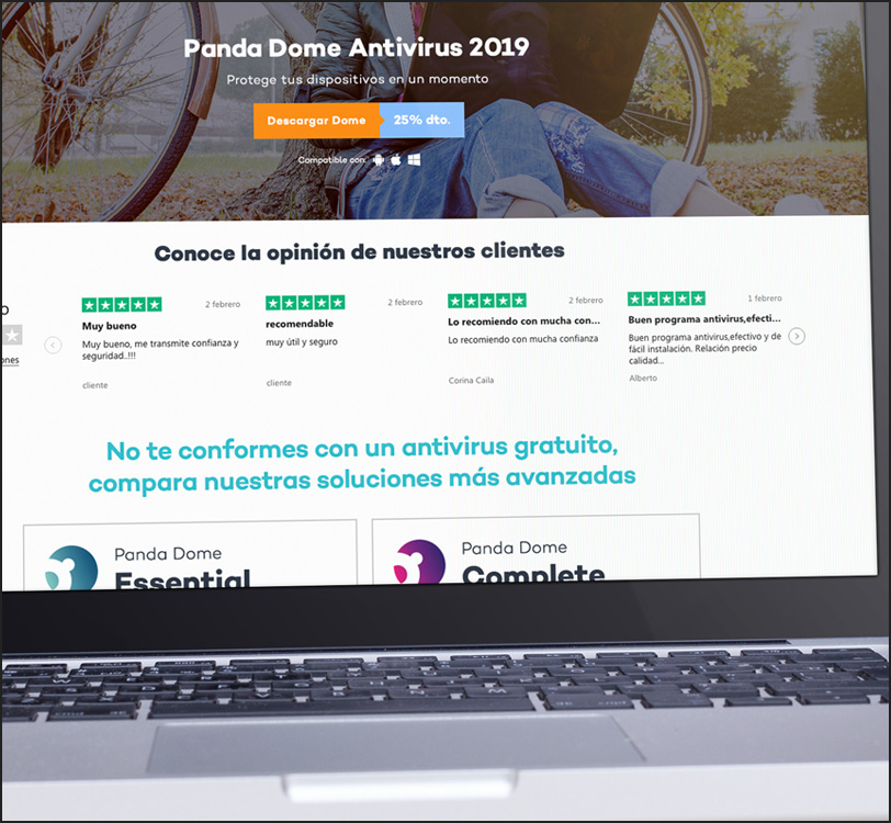 Panda Security - Panda Dome Antivirus - Landing Pages - Web - Álex G. Mingorance - Argentum47