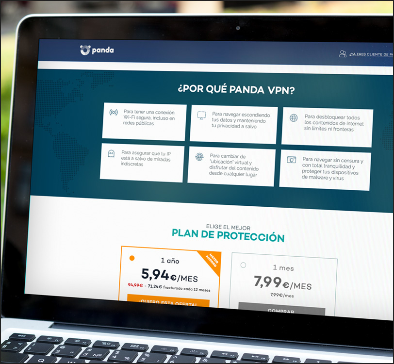 Panda Security - Panda Dome Antivirus - VPN - Landing Pages - Web - Álex G. Mingorance - Argentum47