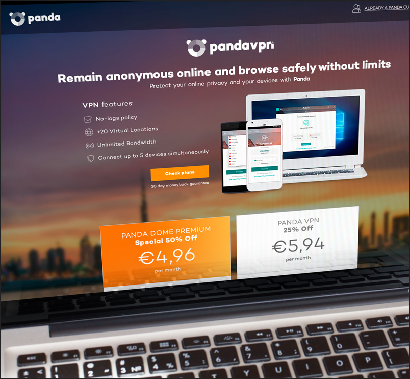 Panda Security - Panda Dome Antivirus - VPN - Landing Pages - Web - Álex G. Mingorance - Argentum47