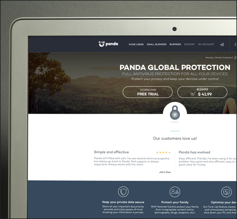 Panda Security - Antivirus Global Protection Product Page - Web - App - Álex G. Mingorance - Argentum47