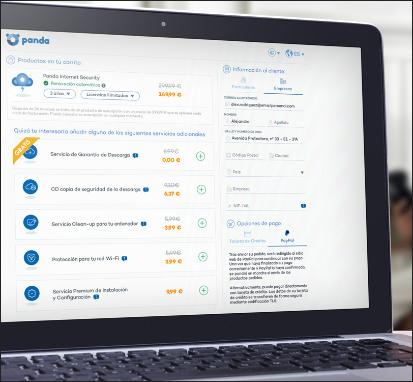 Panda Security - Panda Antivirus Carrito de la Compra - Web - Álex G. Mingorance - Argentum47