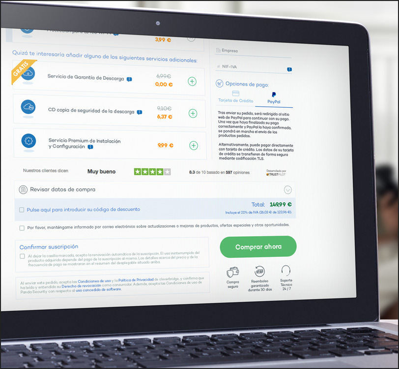 Panda Security - Panda Antivirus Carrito de la Compra - Web - Álex G. Mingorance - Argentum47