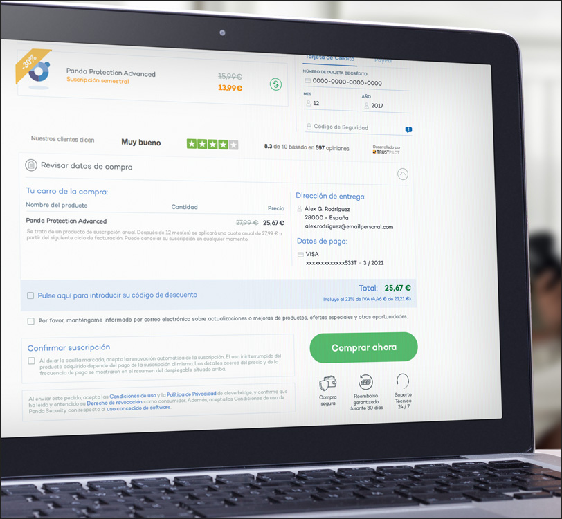 Panda Security - Panda Antivirus Carrito de la Compra - Web - Álex G. Mingorance - Argentum47