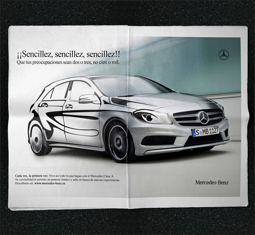 Diario ABC & Mercedes Benz Class A - Prensa - Impreso - Ilustración - Álex G. Mingorance - Argentum47